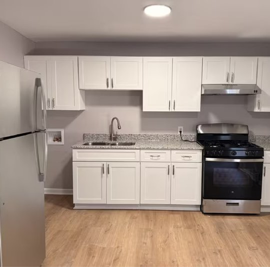 kitchen view at Solara Apartments
